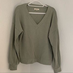 Madewell v neck crew sweatshirt